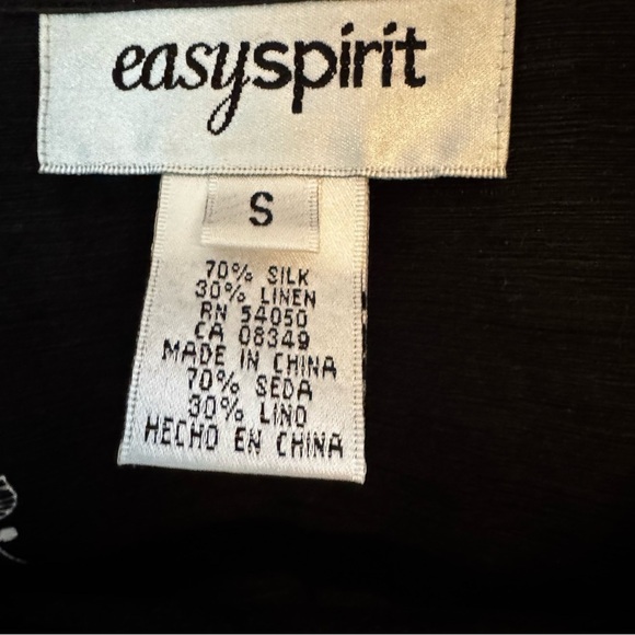 Easy Spirit African Print Embroidered Women’s Linen Silk Blend Boxy Top Size S - Picture 5 of 6